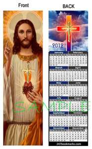 CALENDAR 2012 JESUS CHRIST Prayer CROSS Bookmark Christian Book 
