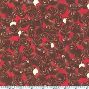  45 Wide I Love Lucy Chocolate Factory Candy Red Fabric 
