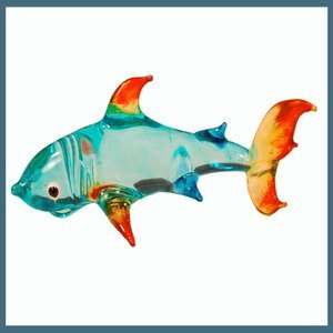 Hawaiian Glass Fish Figurine Jaws