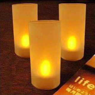 10 Yellow Light Christmas Cup LED Flicker Flameless Tea Night Light 