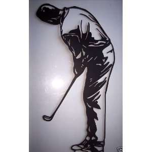  Metal Wall Art Decor Man Golfing, Golfer Gift