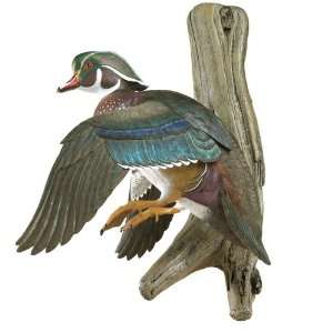  Flying Wood Duck Wall Mount Sculpture: Home & Kitchen
