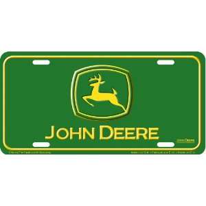  John Deere Auto Tag   Stamped Metal Automotive