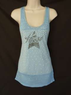 We the Free People Star Blue Layering Racer Back Tank Top Shirt Sz XS 