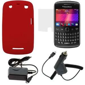  GTMax Red Soft Silicone Skin Cover Case + Clear LCD Screen 