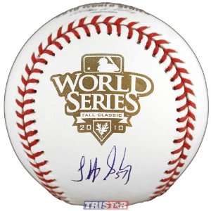  Signed Jonathan Sanchez Baseball   TRISTAR 2010 World 