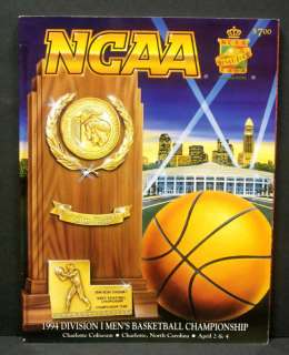 1994 NCAA FINAL FOUR BASKETBALL PROGRAM FROM CHARLOTTE  