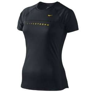  Womens LIVESTRONG Dri FIT Shirt   Black Sports 