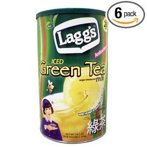 Laggs Tea Green Iced Tea Mix, 74.2 Ounce Containers (Pack of 6 