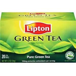 Lipton Green Tea Bags, 20 ct:  Grocery & Gourmet Food