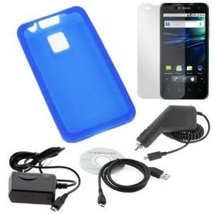  GTMax Blue Silicone Cover Case+Clear LCD Screen Protector 