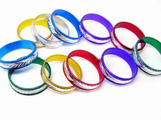Wholesale Mixed Lots 100pcs multicolor Aluminum Rings L10  
