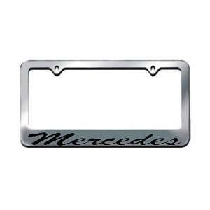  Mercedes Script Chrome License Plate Frame with 2 free 