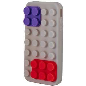  Lego style Silicone iPhone 4/4S Case   Gray Cell Phones 