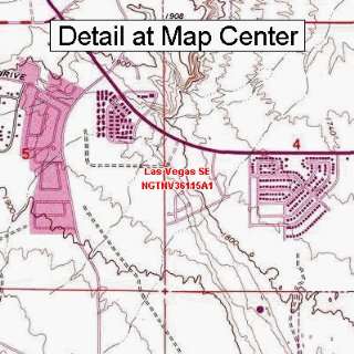  USGS Topographic Quadrangle Map   Las Vegas SE, Nevada 