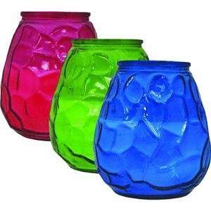 Lamplight Farms 1410108 Rippled Glass Citronella Candle 12 Oz (Pack of 