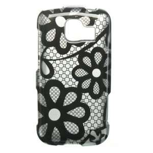 Black Flower Lace Snap On 2 Pcs Phone Protector Hard Cover 