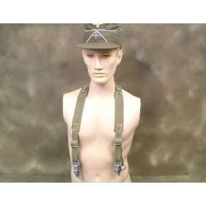  German WWII Afrika Korps Canvas Y Straps (Suspenders 