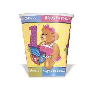  Girls First Birthday Cups   8 Count (9 oz.) Toys & Games