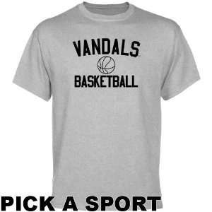 Idaho Vandal T Shirts  Idaho Vandals Ash Custom Sport Icon T Shirt 
