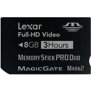  Lexar Memory Stick Pro Duo 8 GB Full HD Video Flash Memory 