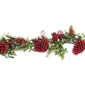  6 Red Holly Berry, Pine Cone, Mistletoe & Cedar Pine 