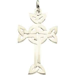 Genuine St. Anton Cross. Sterling Silver Celtic Design Cross 31.25X20 