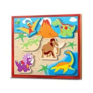    Chunky Puzzles Animals Long Ago   Wood Puzzle: Toys & Games