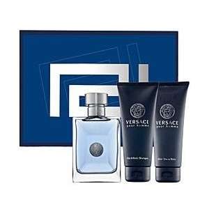  Versace Pour Homme By Versace for Men 3 Piece Gift Set 