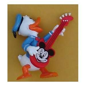  Disney Donald Duck PVC Approx. 2 1/2 Tall Playing A Mickey Mouse 