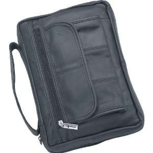   Embassy Black Solid Genuine Leather Bible Cover: Kitchen & Dining