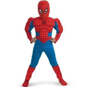  Spiderman Deluxe Muscle Chest Costume Child Small 4 6 