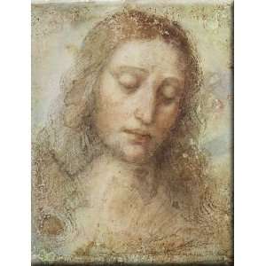  Head of Christ 12x16 Streched Canvas Art by Da Vinci 