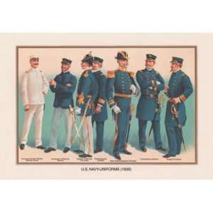  U.S. Navy Uniforms 1899 #4 12X18 Art Paper with Black 