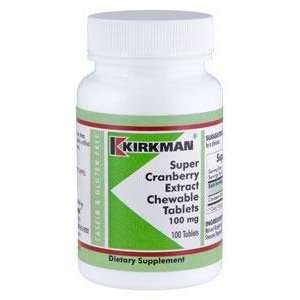 Super Cranberry Extract 100 mg 100 Chew. Tabs. by Kirkman