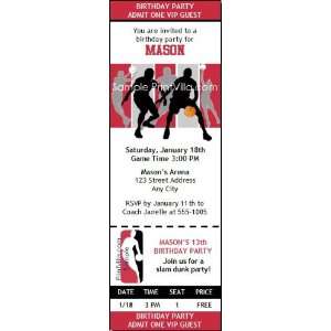  Chicago Bulls Colored Ticket Invitation