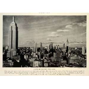 1931 Print New York City Empire State Buildings Chrysler Daily News 