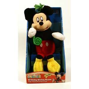  Disney Animated Mickey Mouse on Present, 10 Inches Tall 