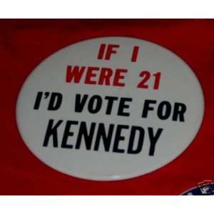  campaign pin back pinback button POLITICAL KENNEDY 4 