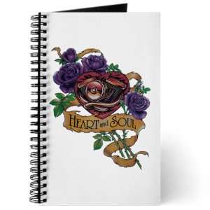  Journal (Diary) with Heart and Soul Roses and Motorcycle 