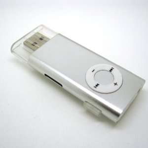  2012 New Style Silver Mini MP3 Player Supports 8GB Micro SD Card 