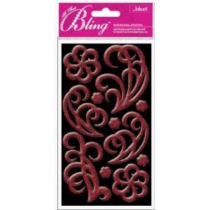  Jolees Boutique Bling, Red Puffy Flourish Dimensional 