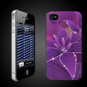  Flower Garden iPhone Designs Purple Sparkle   CLEAR 