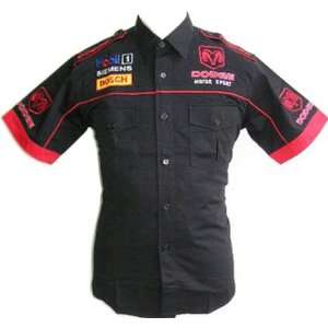  Dodge Motor Sport Crew Shirt Black: Sports & Outdoors