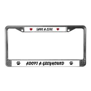  Adopt a Greyhound Pets License Plate Frame by CafePress 