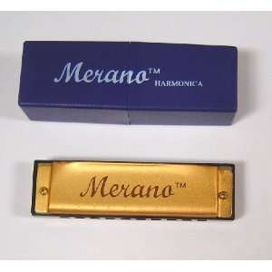  Merano HA10 Blues Harmonica, Key of C   GOLDEN Musical 