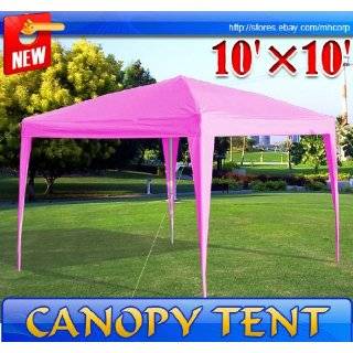  10x10 Pop Up 4 Wall Canopy Party Tent Gazebo EZ Pink 