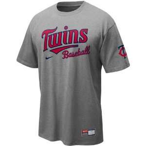  Nike Minnesota Twins Ash 2011 MLB Practice T shirt (Medium 