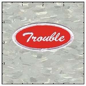  Trouble name tag iron on patch applique 