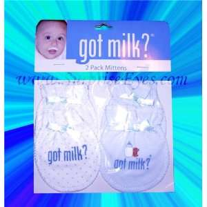  Cute 4 pcs Got Milk Blue Baby Boy Mittens Gift Set: Baby